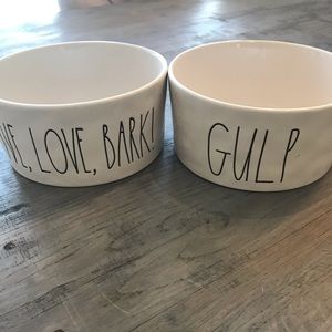 Rae Dunn dog bowls